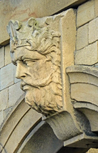 a close up view of a architectural item on a building