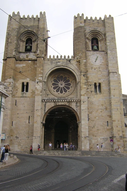 a church that is very old and has a clock