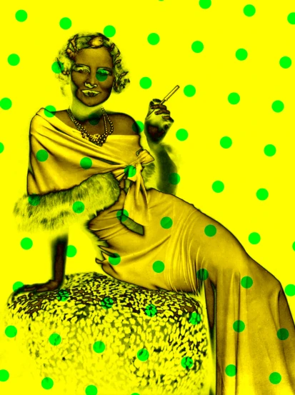 a digital painting of a woman holding a cigarette