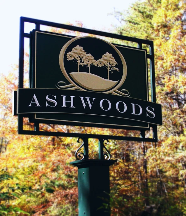 the ash woods golf club sign outside
