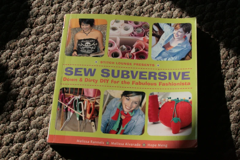sewing book titled sew subversive featuring many images