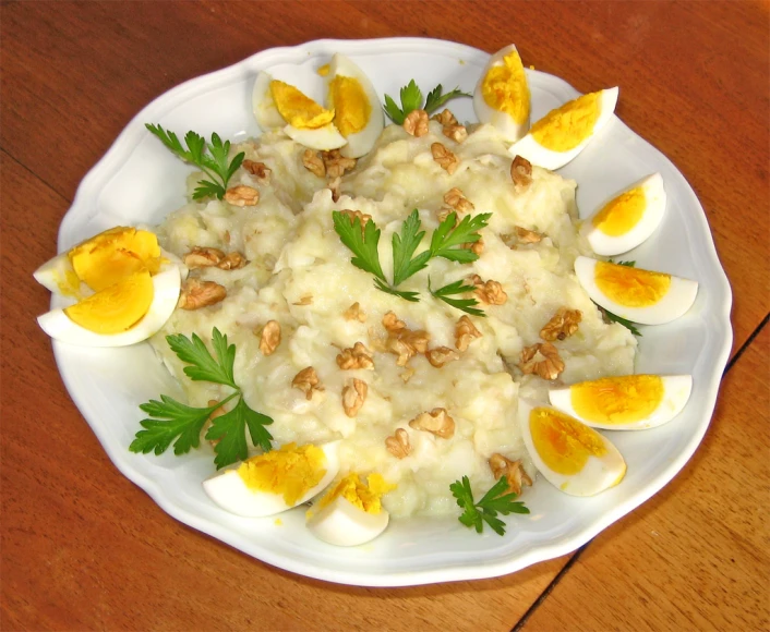 an image of a plate of food with deviled eggs