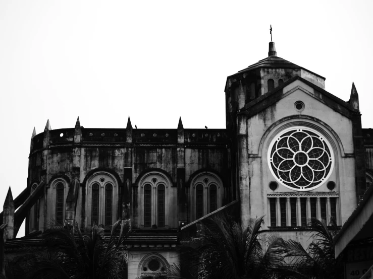 a church with a massive clock in the tower