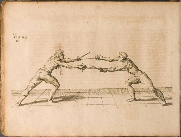 two men wrestling on a dance floor