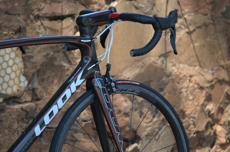 the front end of a bicycle by rocks