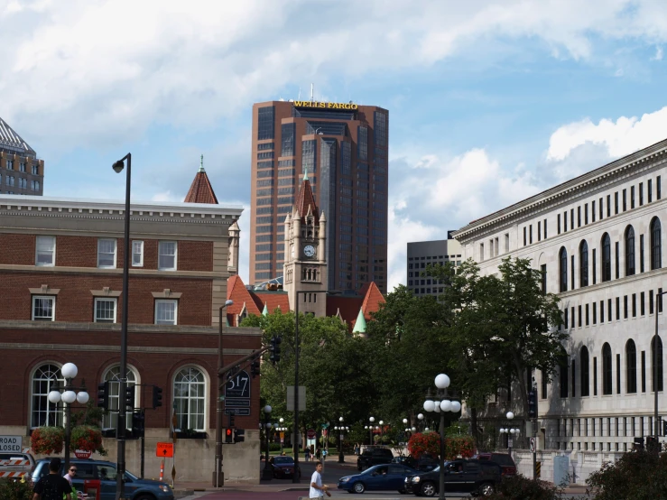 a city street with cars on the road