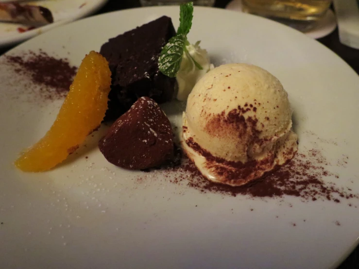 dessert items on plate ready to be eaten