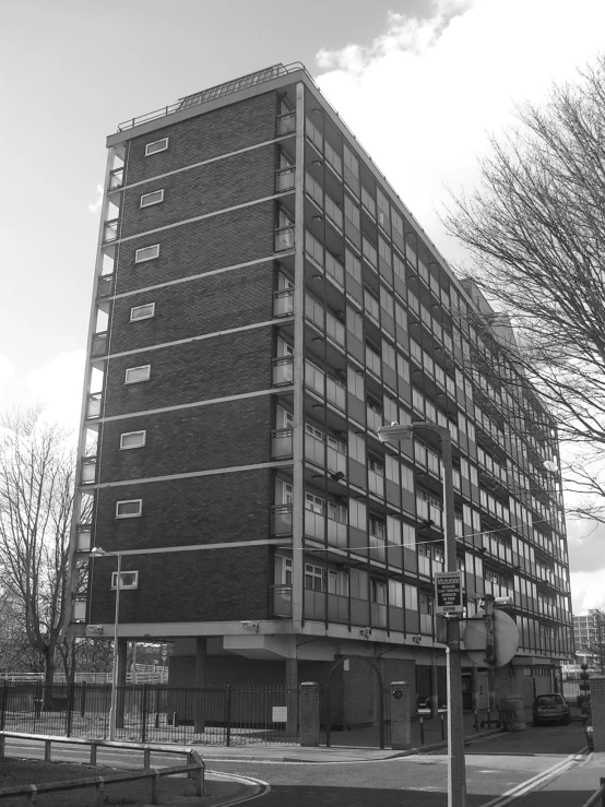 black and white image of an abandoned building