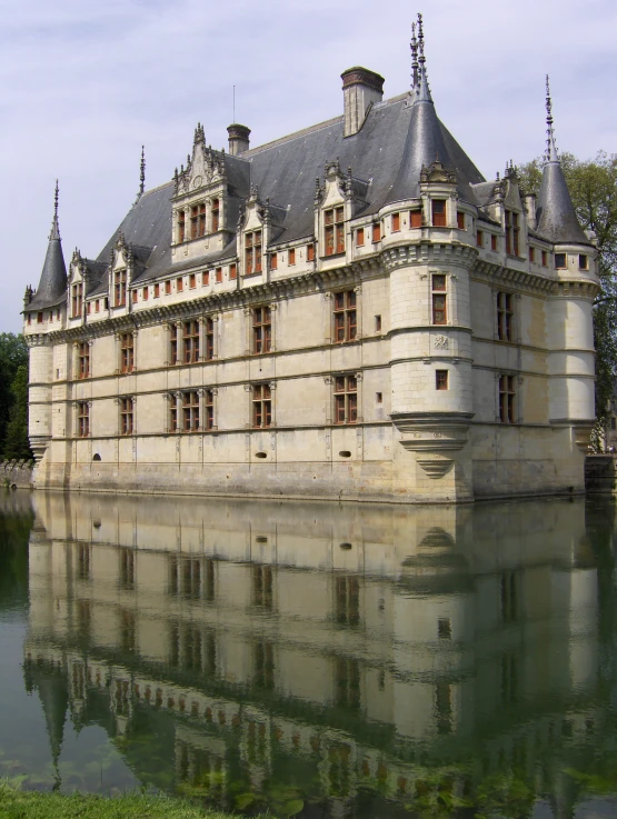 a castle that is in the water by itself