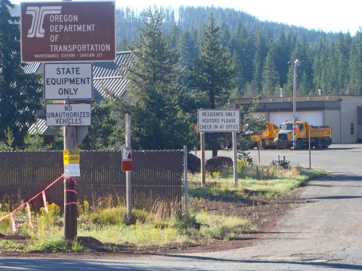 signs indicating that there is no department or transportation in the area