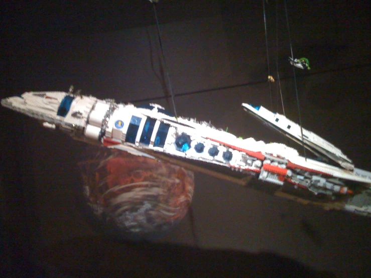 a replica of the uss enterprise in a museum
