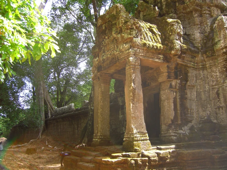 the ruins of an ancient temple, probably in asia