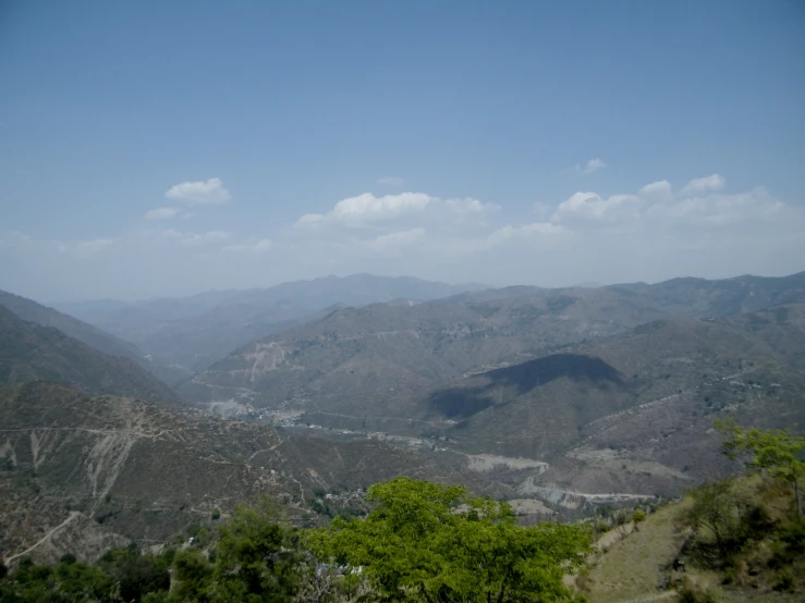 a po taken from a hill on a nice day