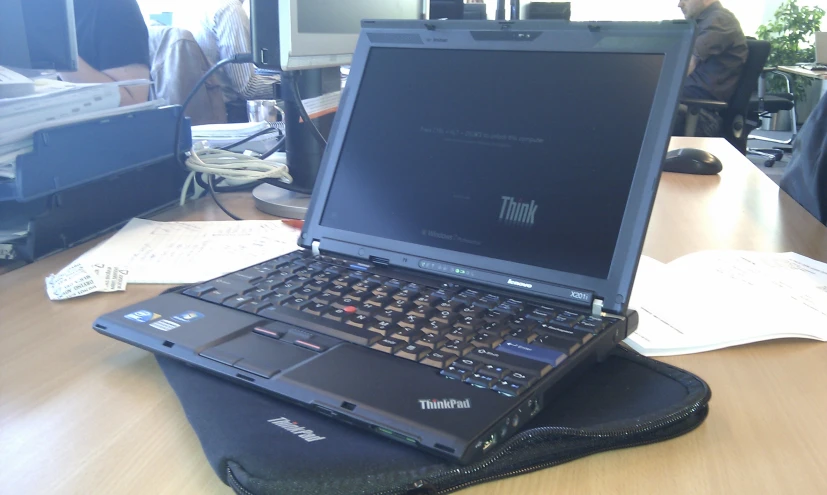 a lap top that is on top of another lap top