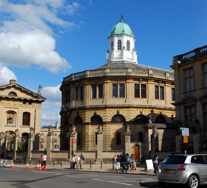 a big building with a tower on the top