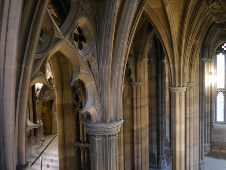 a view from the bottom floor into a building