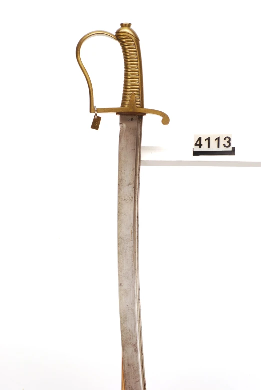 this is an old sword which has a long blade on it