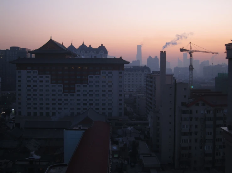 an old picture of buildings in a city