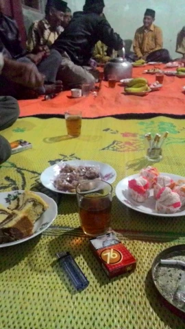 several plates are shown on the table with snacks