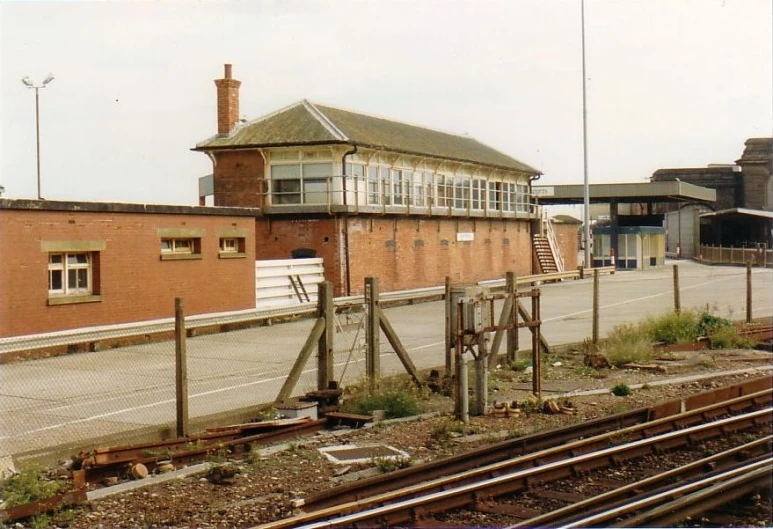 an old railway platform near a train station