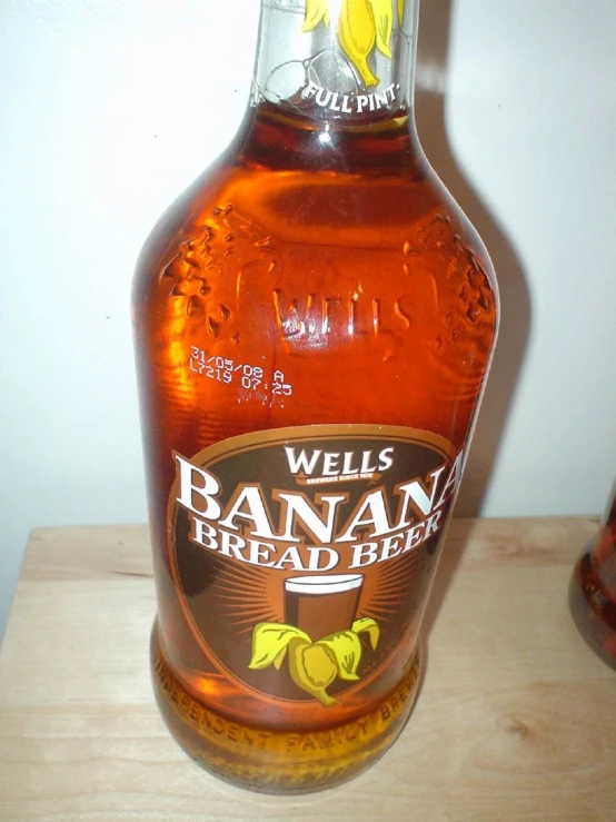 there is a bottle of bananas bread honey