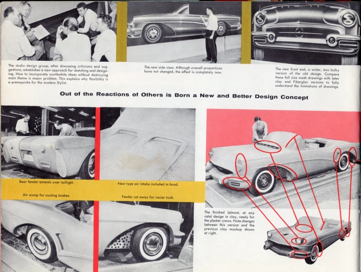 a newspaper clip about old cars
