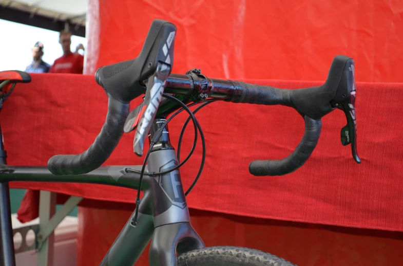 a close up view of the seat stays and bars on a bicycle