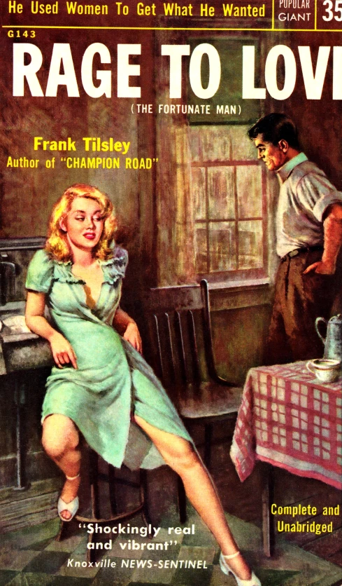 the cover of an old book about a man and woman in a house