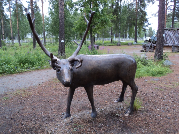 an unusual looking statue of a wild animal