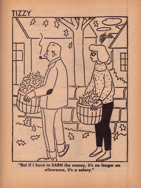 an image of a cartoon of two men holding baskets