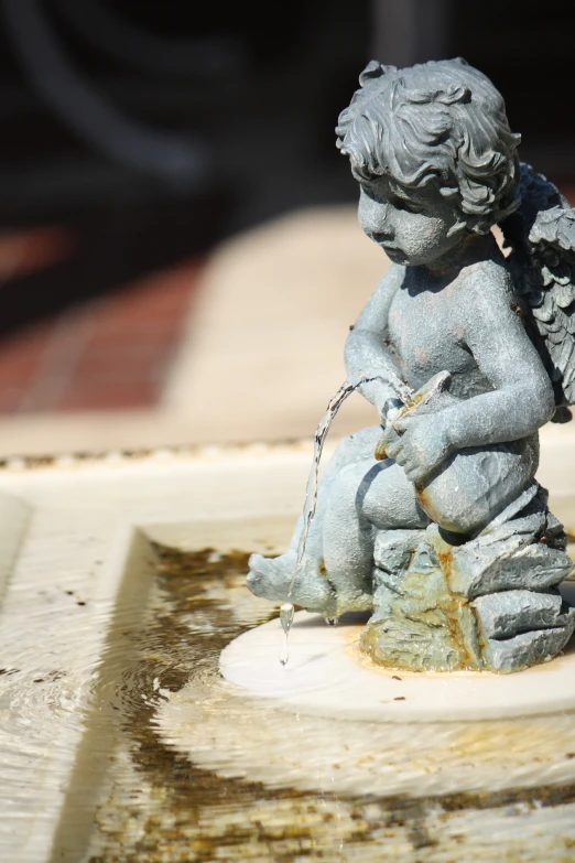 the little angel fountain is very small