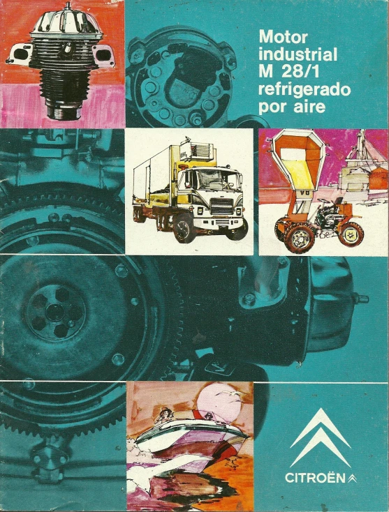 a brochure cover showing different types of vehicles