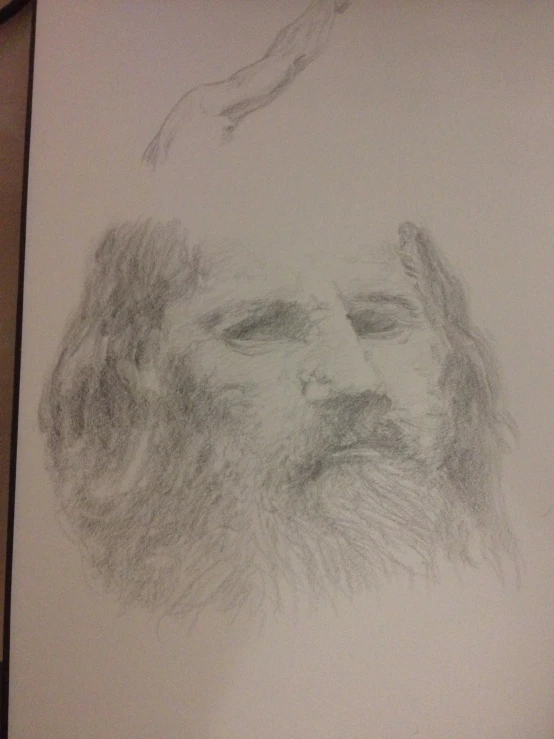 a drawing of a man with a beard