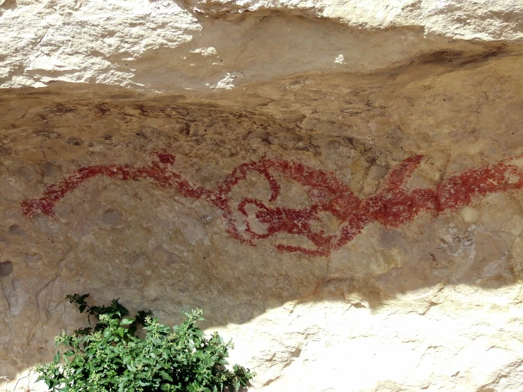 graffiti on a rock, probably in an ancient time