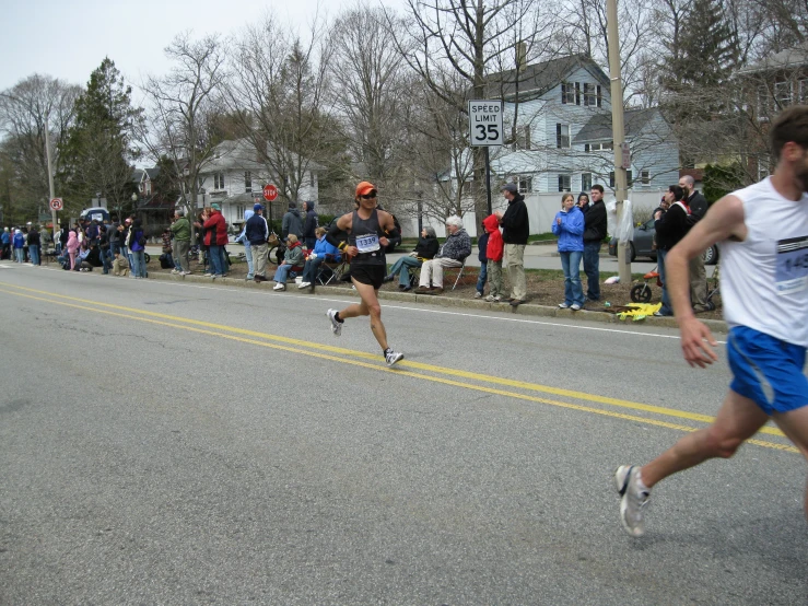 a person that is running on a street