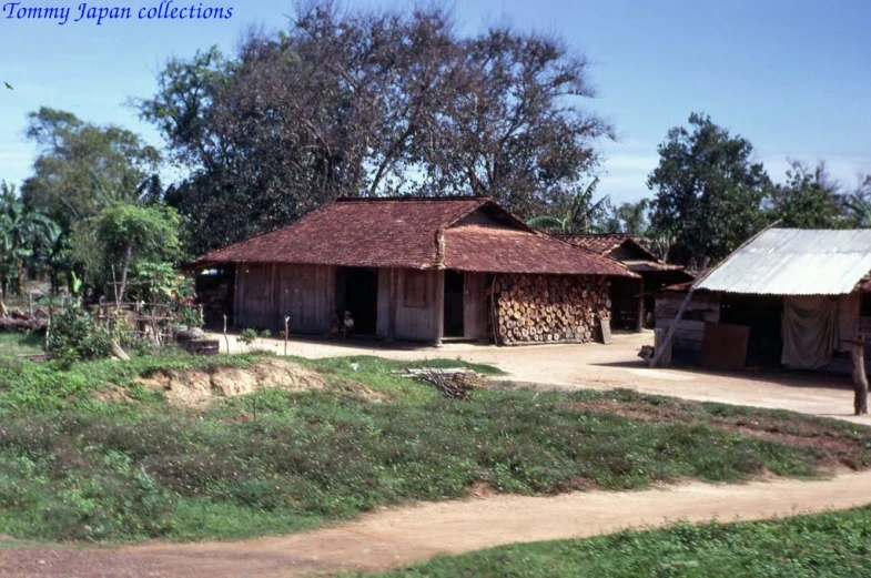 the village is made of wood and has lots of huts