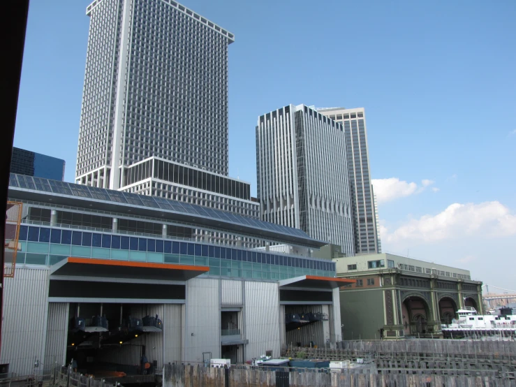 a view of several buildings in the city