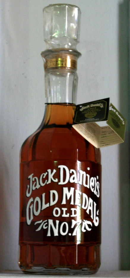 a bottle of jack daniels gold medal