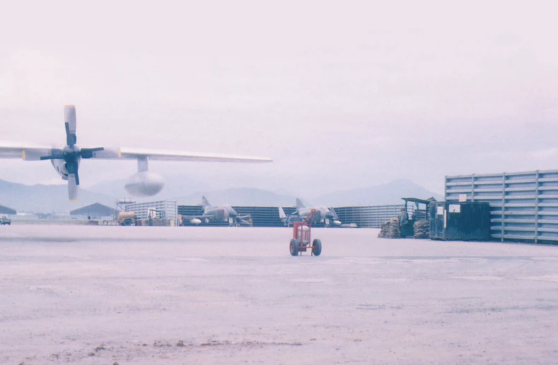 an airplane that is sitting on a runway