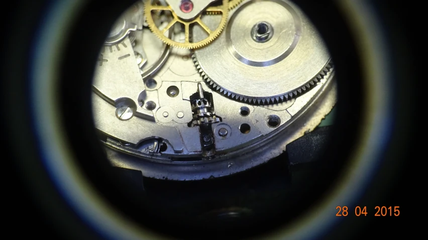 this is an interesting watch movement taken through a magnifying glass