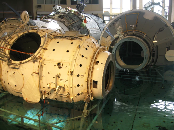 a view from inside an open space station