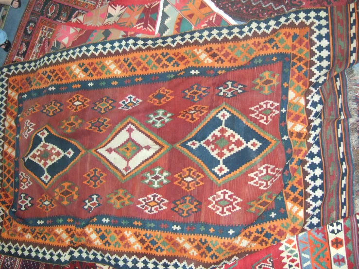 this is a very colorful old and antique rug