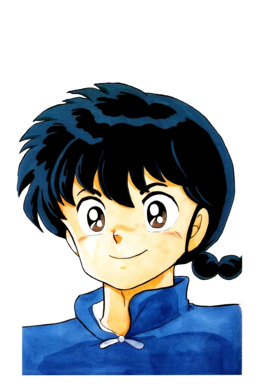 an illustration of a boy with black hair