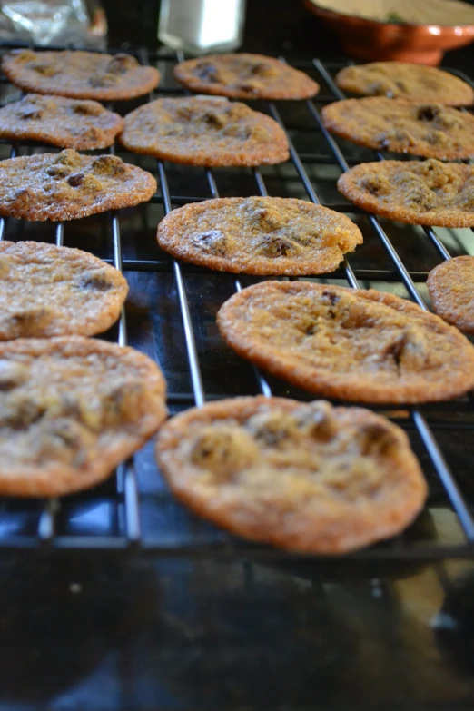 a closeup view of the inside of a cookie sheet