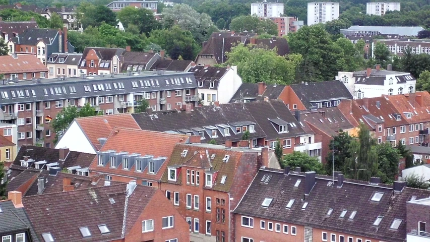 a very large number of roofs of buildings