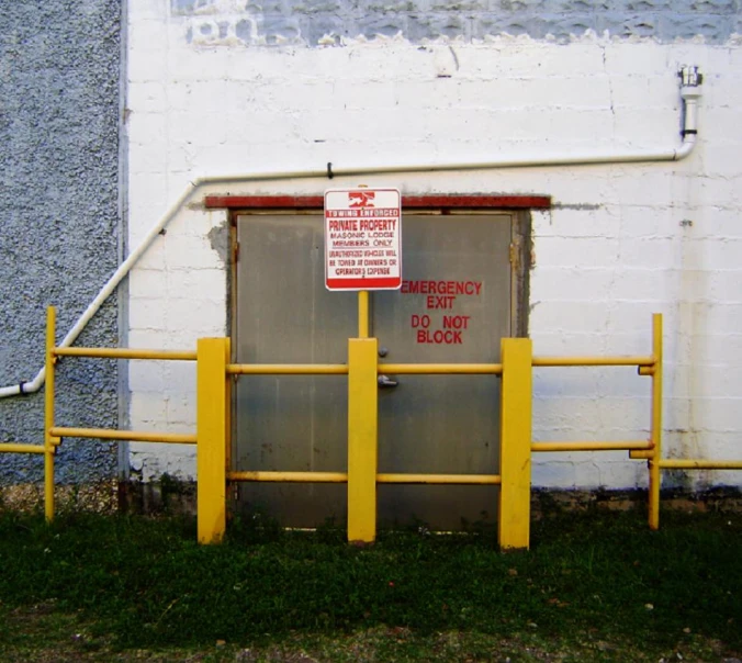 this is a view of a locked up building