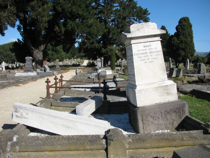 an old graveyard with graves and headstones