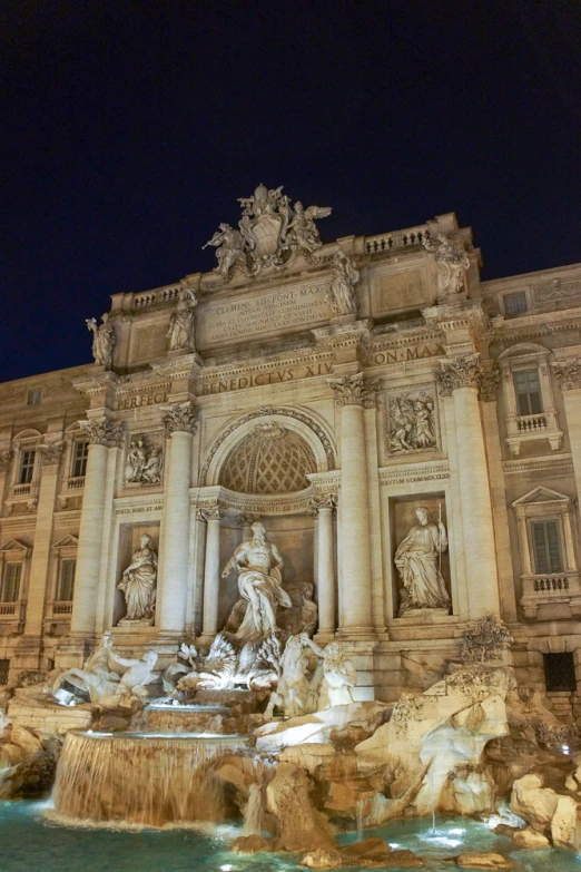 this fountain is very intricate and is lit up