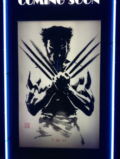 a black and white po of the poster for the upcoming wolverine