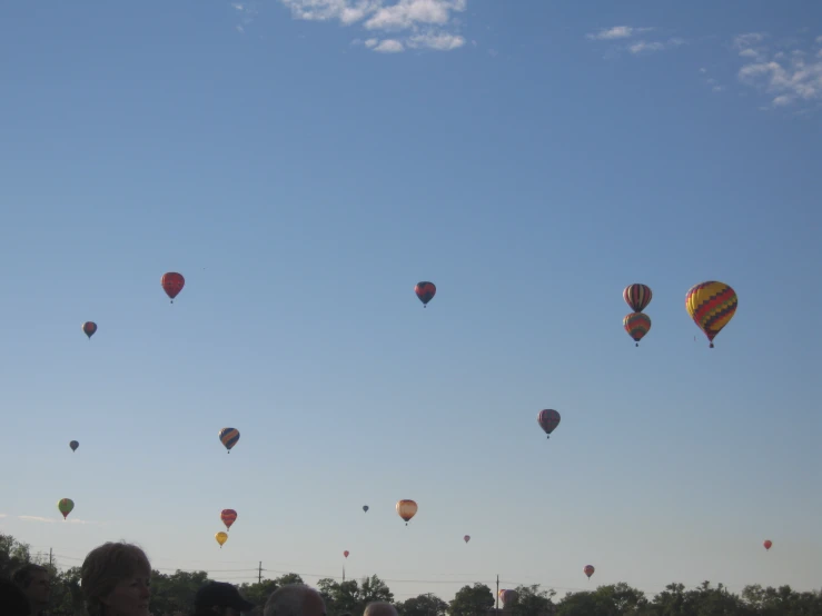 many  air balloons are flying in the sky